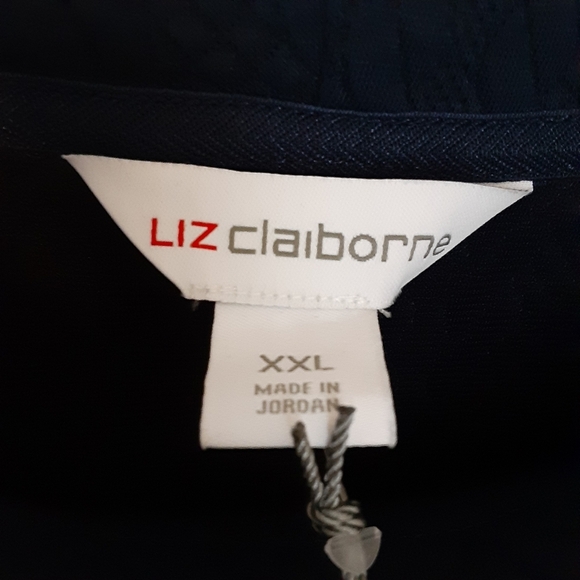 NWT Navy Liz Claiborne mock neck pullover, XXL - Picture 6 of 7